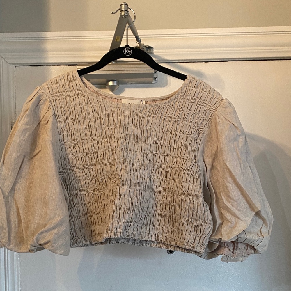 DISSH Beige Smocked top